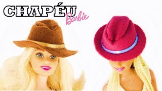 Como Fazer Chapéu para Barbie e outras Bonecas Diy Tutorial Roupas de Bonecas Super Toy Kids [upl. by Seabrooke]