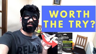 First time Loreal Men Expert Pure Charcoal Purifying tissue mask 2020 [upl. by Angeli]