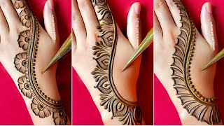 Top 3 stylish back hand mehndi  easy mehndi design  mehndi ka design  mehndi designs  mehndi [upl. by Iatnohs]