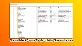 Change Default Program Files Installation Directory Location [upl. by Ajay]