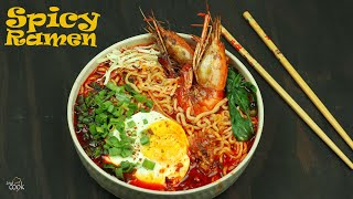 ঝাল ঝাল রামেন 🔥। Spicy Korean Ramen Recipe in Bangla । Ramen Recipe Bangla । Instant Korean Ramen [upl. by Nebur760]