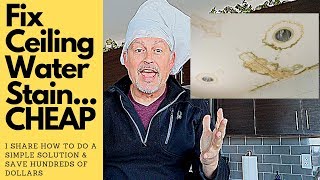 How to fix a Water Stain on the Ceiling CHEAP [upl. by Aserat]