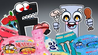 Convenience Store PINK BLUE Food Alphabet Lore F vs I MUKBANG MYMY Animation ASMR [upl. by Levi]