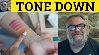 🔵 Tone Down Meaning  Tone Down Examples  Toned Down Definition Phrasal Verbs Tone Down Toned Down [upl. by Annaya]