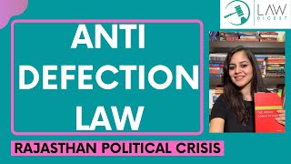 Anti Defection Law  Rajasthan Political Crisis [upl. by Yrred]