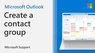 How to create a contact group in Outlook  Microsoft [upl. by Jamila]