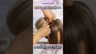 CHONGO ELEGANTE PARA BODAS FIESTAS peinados hairstyles trenzas braids graduacion braidedhair [upl. by Galen]