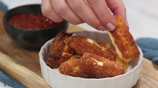 Low Carb Mozzarella Sticks String Cheese  quick and easy dinner recipes videos healthy low carb [upl. by Jeanna]