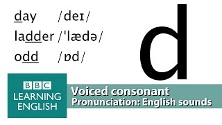 English Pronunciation 👄 Voiced Consonant  d  odd’ did and ladder [upl. by Ahtnams]