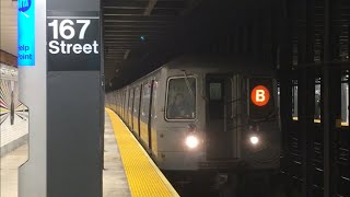 IND Concourse Line B Lcl and D Exp Trains  167th Street R68 R68A [upl. by Briggs]