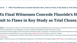 Federal Judge Orders EPA to Regulate Water Fluoridation as a Toxic Substance in the US [upl. by Sidra]