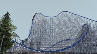 Hakugei  白鯨  Nagashima Spa Land RMC REAL LAYOUT Animation  NoLimits 2 [upl. by Trant]