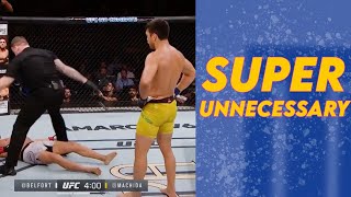 quotSuper UNnecessaryquot Moments in UFC Fighters Showing Restraint [upl. by Ohploda]