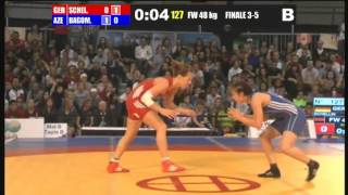 2012 Frauen Weltmeisterschaften 48kg Jaqueline Schellin GER vs PBagomedova AZE [upl. by Alam346]