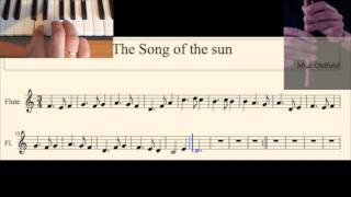 The song of the sun  easy recorder amp piano tutorial [upl. by Shari]