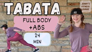 24 MIN FULL BODY TABATA HIIT WORKOUT  No Equipment No Repeat Home Workout [upl. by Bearce650]