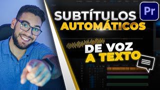 Como hacer subtítulos automáticos con Premiere Pro 2021  ¡DE AUDIO A TEXTO [upl. by Lenneuq]