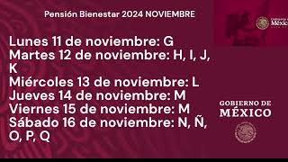 Calendario de Pago de Pensión Bienestar Fecha en Noviembre 2024 [upl. by Atoked]