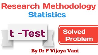 T testResearch MethodologyStatisticz [upl. by Setarcos]