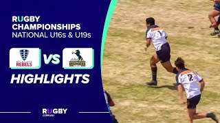 U16s Rebels v Brumbies Highlights  National Rugby Championship Round 4 [upl. by Gavrila]