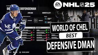 NHL 25 BEST Defensive Defenseman Player Build LOADOUT for World of Chel [upl. by Steele]