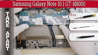 How to disassemble 📱 Samsung Galaxy Note 101 GTN8000 Take apart tutorial [upl. by Brout967]