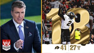 quotBuffaloes are well positioned for Big 12 championshipquot  Rece Davis reacts Colorado beatTexas Tech [upl. by Llemar]