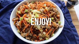 Delicious Egg Roll In A Bowl Clean Eating Recipe for Meal Prep [upl. by Eardnoed]