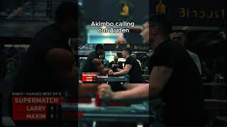 Akimbo vs Auden larratt who will win🤯 armwrestling short edit [upl. by Civ]