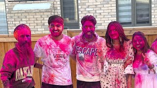 HOLI CELEBRATION IN CANADA 🇨🇦  Mr Mrs Narula [upl. by Llib]