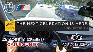 POTENZA DRIVE Car Sound V8 Engine And Exhaust App Through Speakers OBD2 ELM327  POV Test Drive [upl. by Loseff]