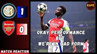 Good Performance BAD RESULT  Inter Milan 10 Arsenal Reaction [upl. by Ardaed]