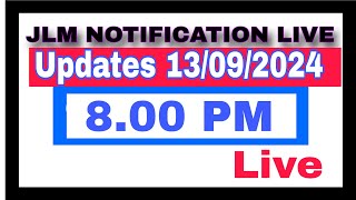 Latest JLM Notification Updates Live 13092024 800 PM [upl. by Adniram]