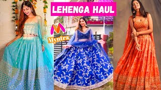 Myntra Lehenga Haul  Branded Designer Lehengas for EngagementSangeetWedding [upl. by Nur400]