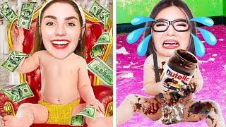 IF I WAS ADOPTED BY A BILLIONAIRE  10 FUNNY SITUATIONS HACKS PRANKS amp IDEAS BY CRAFTY HACKS [upl. by Domonic179]