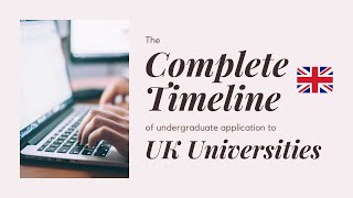 COMPLETE TIMELINE to apply for UNDERGRAD studies in the UK [upl. by Enialed]