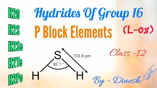 Hydrides Of Group 16 Oxygen Family  Reactivity Of Hydrogen [upl. by Mazur]