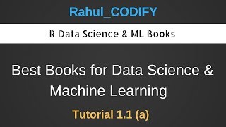 Best Books for Data Science amp Machine Learning R Data Science Tutorial 11 a [upl. by Blus]