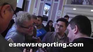 Freddie Roach I Was Really Dissapointed in Algieri  esnews boxing [upl. by Ayifas]