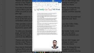 How to justify text in Microsoft word Justify Option In Ms Word  short shorts  Ms Word [upl. by Liemaj]