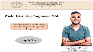 NISER Winter Internship Programme 2024 [upl. by Shanda]