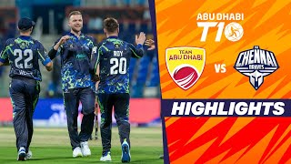 Team Abu Dhabi vs Chennai Braves  Abu Dhabi T10  Match 4  Highlights  JioCinema amp Sports18 [upl. by Ecirum402]