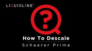 How to Descale a Schaerer Prime Coffee Machine  User Guide [upl. by Yruy402]