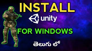 How to Install Unity with configuration Unity game development in telugu 2020 [upl. by Magda]