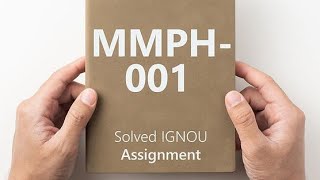 MMPH 001 solved assignment 202425 Organisational Theory and Design mmph 001 solved assignment 2025 [upl. by Aikemehs121]