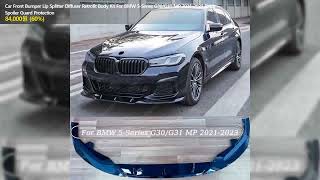 Car Front Bumper Lip Splitter Diffuser Retrofit Body Kit For BMW 5Series G30G31 MP 20212023 Black [upl. by Castor]