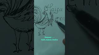 Request Haifa Adenia Zhafira art drawing tulisindah calligraphy [upl. by Wilkie]