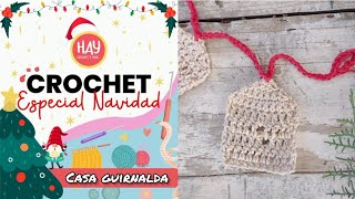 Guirnalda casitas a crochet para navidad súper rápido y fácil [upl. by Faustina264]