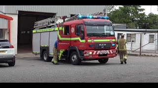 RETAINED CREW ARRIVING Dingwall Fire Engine Turnout [upl. by Orabel]