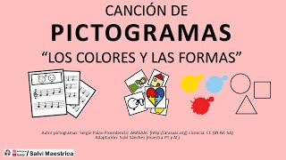 COLORES y FORMAS🌈🔴 🟧🔷💓 canción infantil con PICTOGRAMAS [upl. by Schoenfelder489]